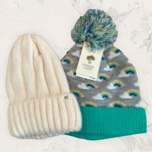 NWT Kids Bundle of two Benies : Tucker & Tate and BP. - One Size - White and Gre